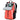 Mochila Head Tour Naranja 25L vista en vertical, mostrando el compartimento principal lleno con accesorios, destacando su amplia capacidad de almacenamiento.